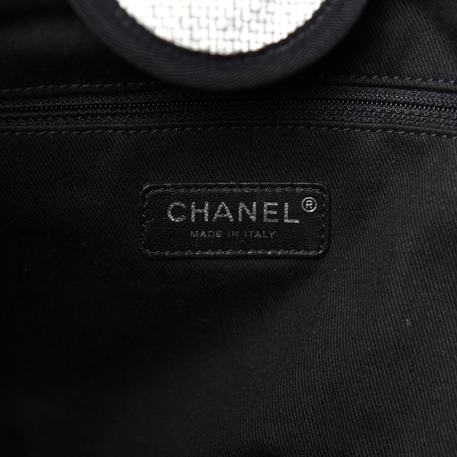 Chanel Woven Straw Raffia Medium Deauville Tote Grey 6 of 10