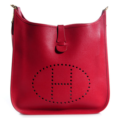 Hermes Courchevel Evelyne GM Rouge Vif 1 of 20