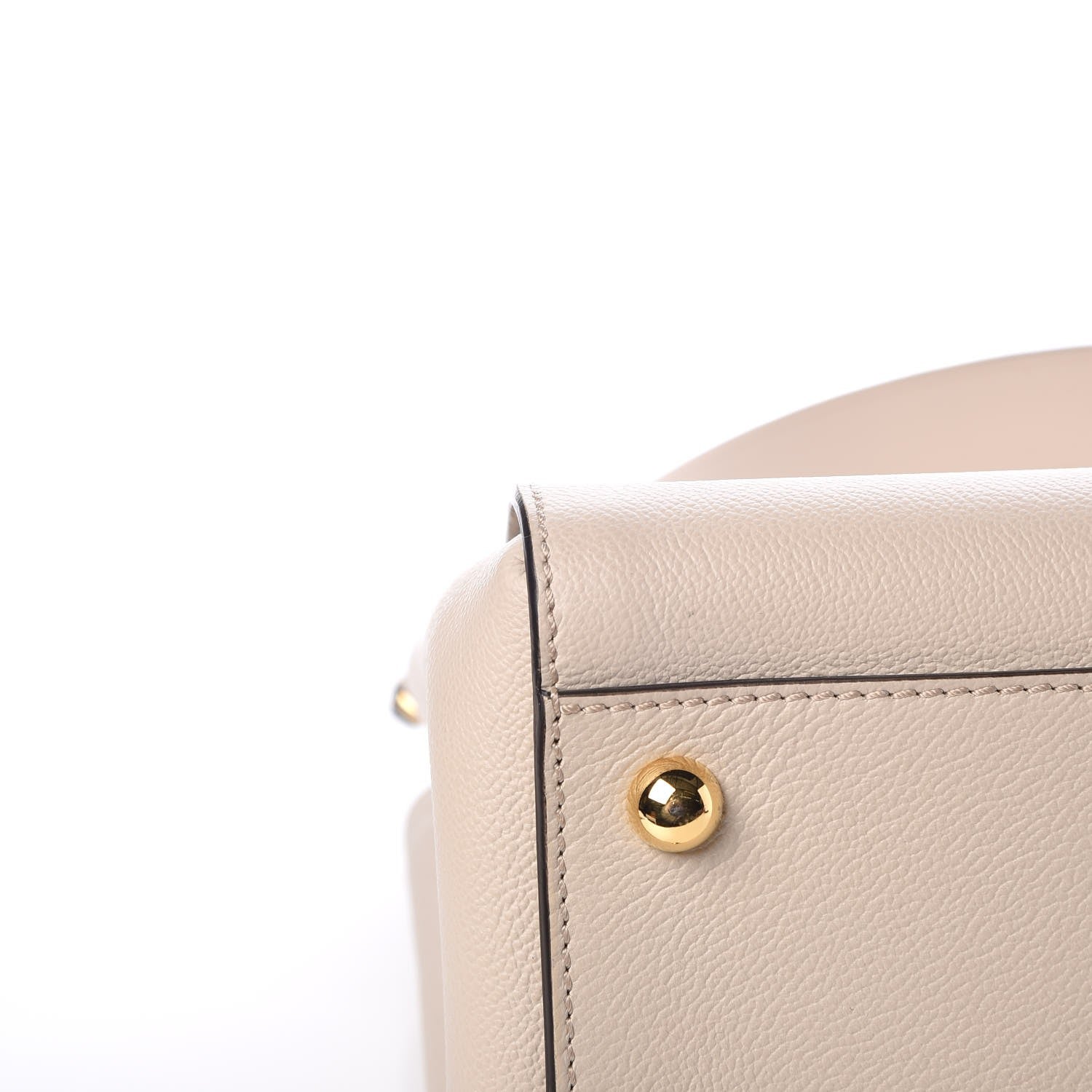 Burberry Soft Grain Calfskin Medium Buckle Tote Limestone 10 of 11
