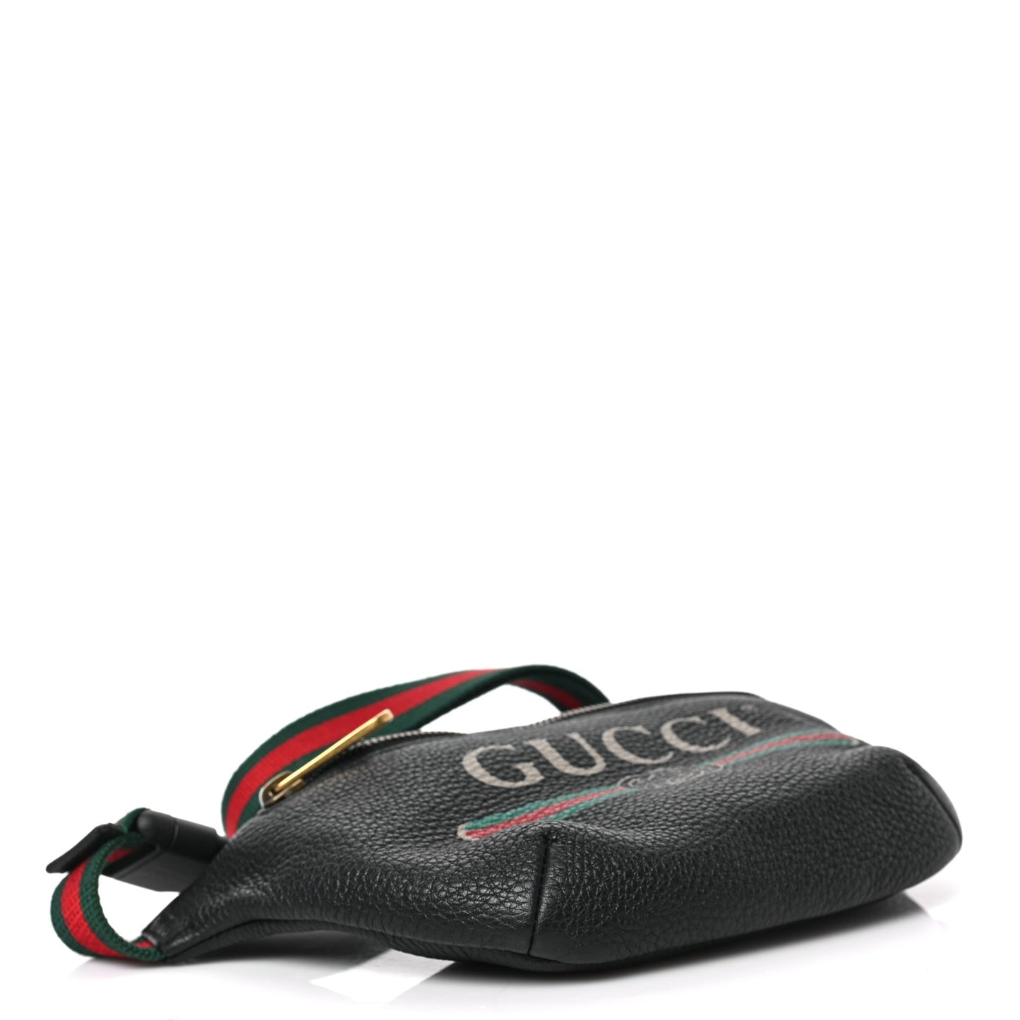 Grained Calfskin Small Logo Belt Bag Black