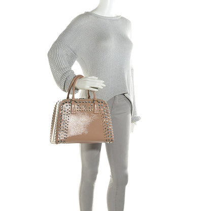 Prada Saffiano Vernice Crystal Pyramid Bag Cammeo 2 of 9