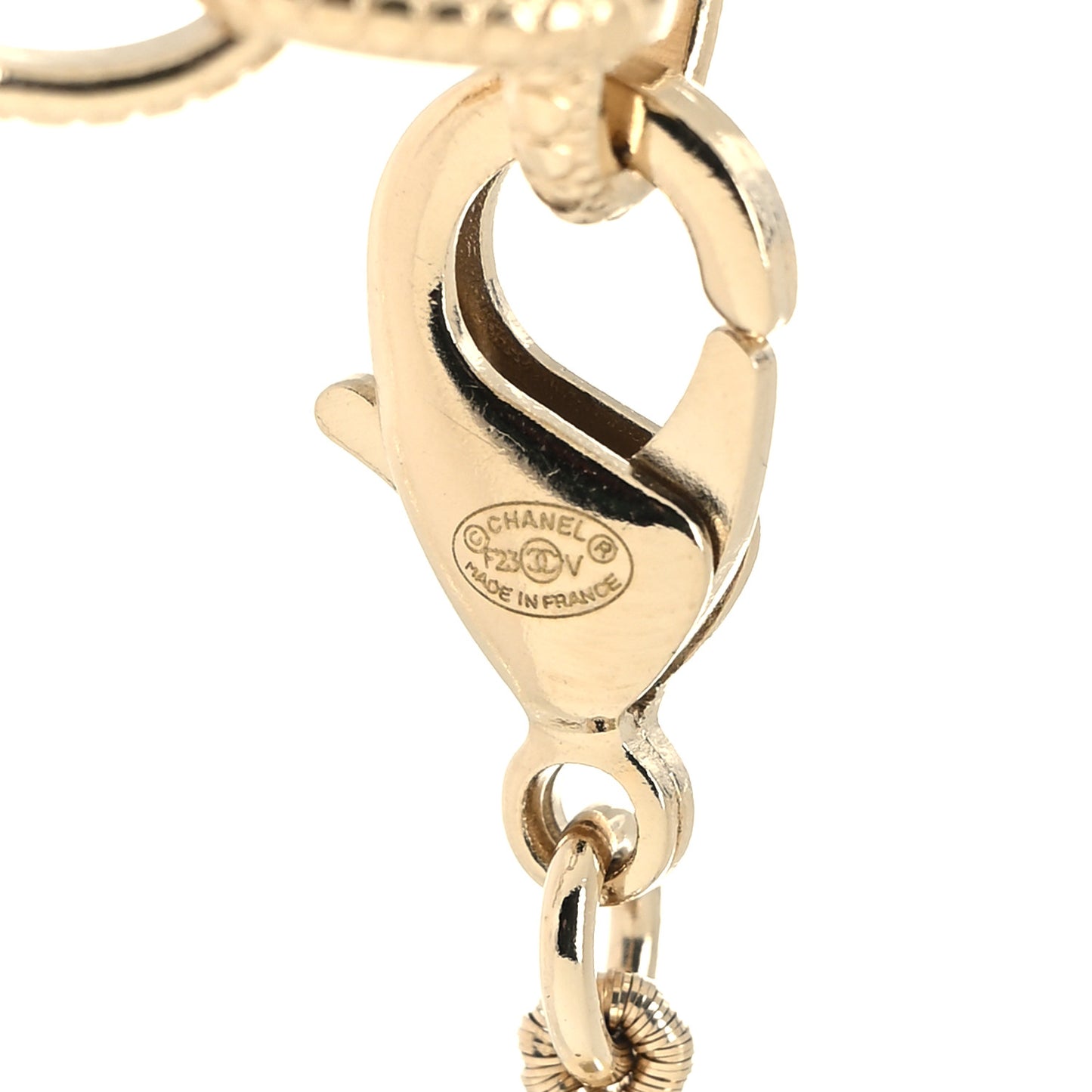 Pearl CC 100th Anniversary Necklace Light Gold