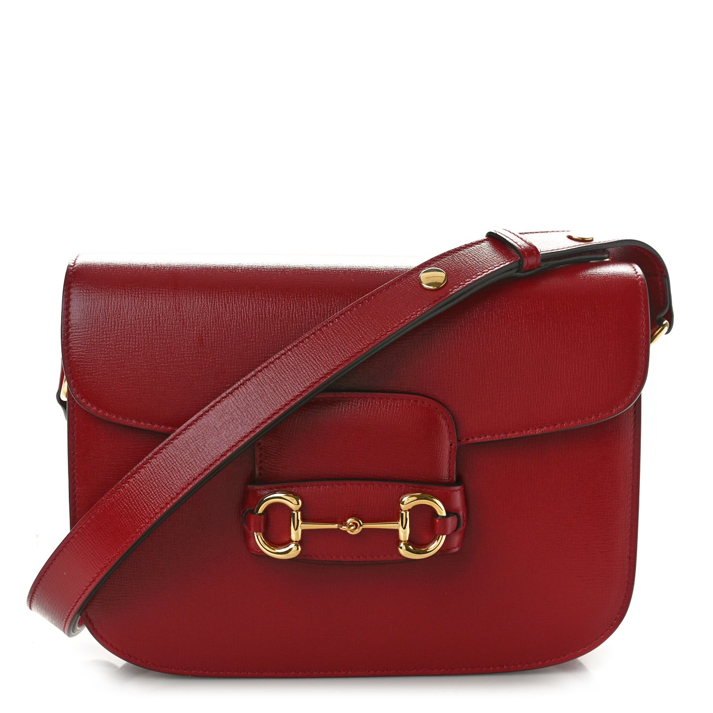Azalea Calfskin Horsebit 1955 Shoulder Bag New Cherry Red