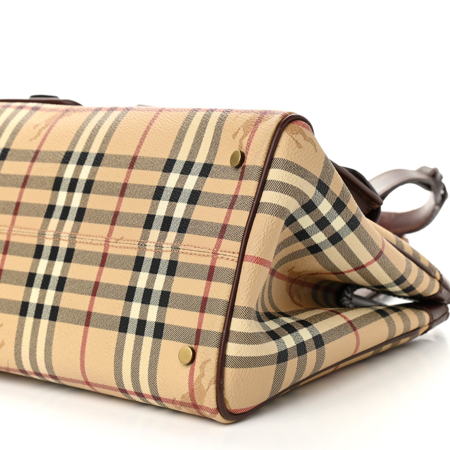 Haymarket Check Coated Canvas Pocket Tote Brown