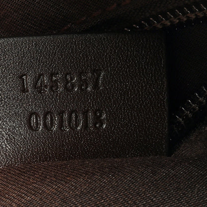 Gucci Monogram Calfskin Perforated Medium Flat Messenger Bag Dark Brown 8 of 11