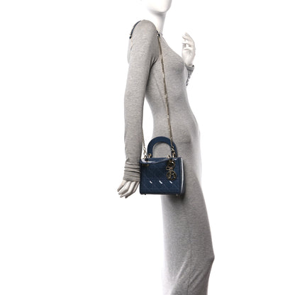 Christian Dior Patent Cannage Mini Lady Dior Pastel Night 2 of 11