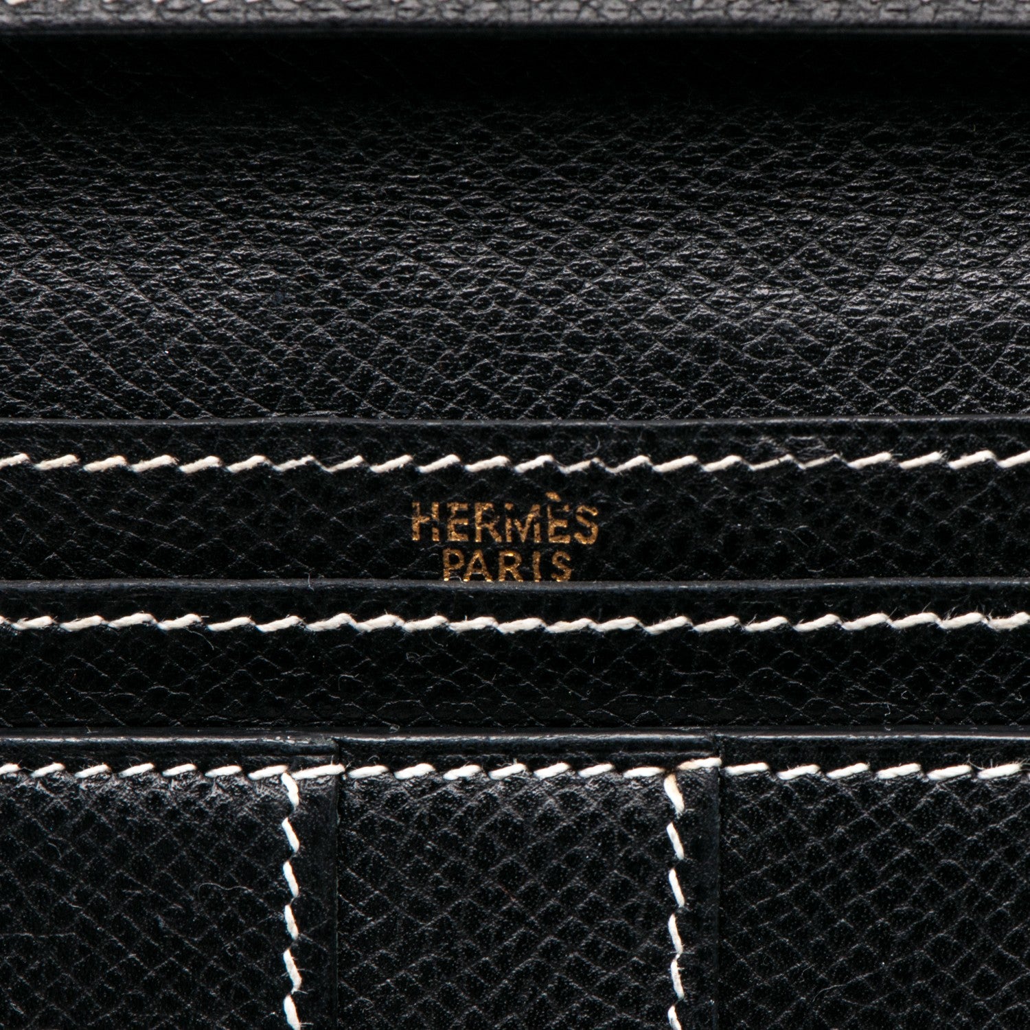 Hermes Epsom Bearn Gusset Wallet Black 6 of 8
