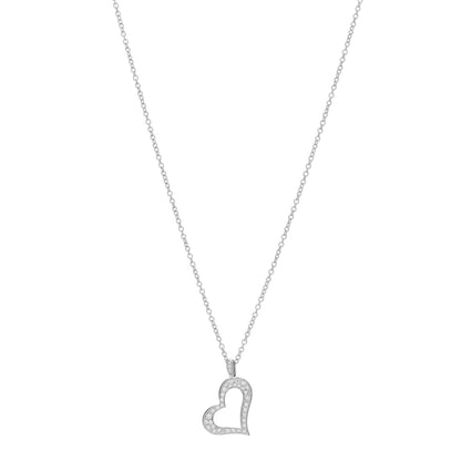 Piaget 18K White Gold Diamond Heart Pendant Necklace 1 of 6