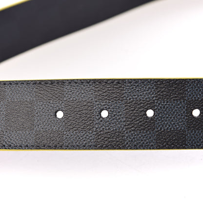 Louis Vuitton Damier Cobalt Infini Reversible Belt 95 38 Yellow 4 of 7
