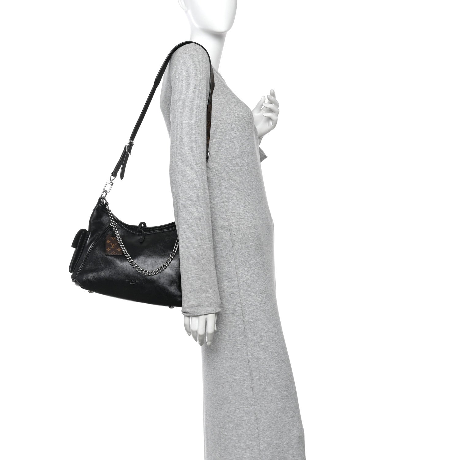 Louis Vuitton Lambskin CarryAll Cargo Vibe PM Black 2 of 10