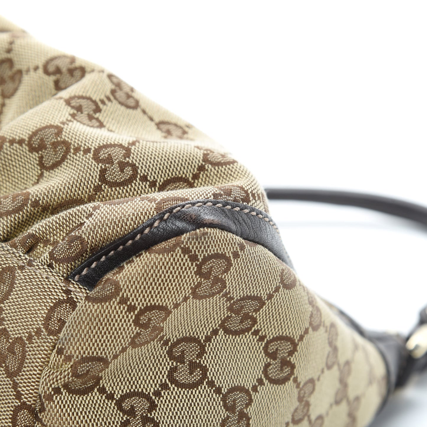 Monogram Medium D Gold Ring Hobo Dark Brown