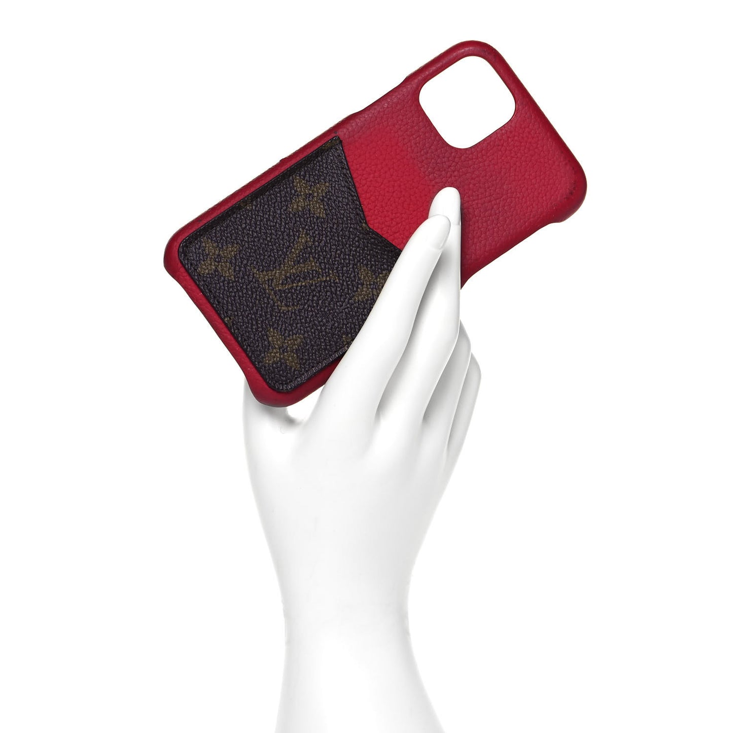 Calfskin Monogram iPhone 11 Pro Bumper Scarlet