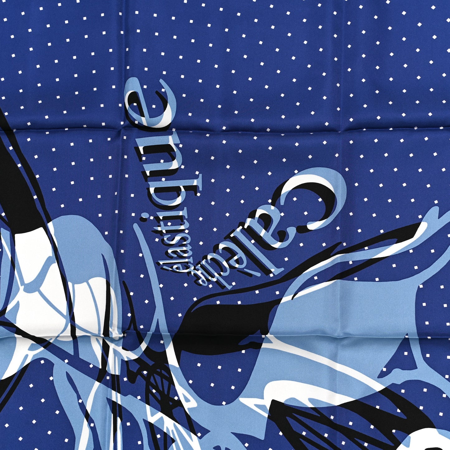 Silk Caleche Elastique Scarf 90 Ciel Bleu Gitane