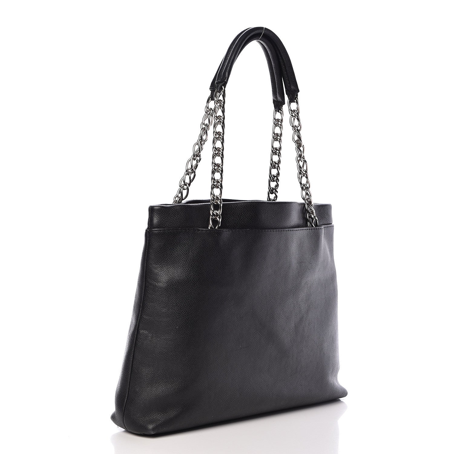 Chanel Caviar Large CC Tuck Tote Black 3 of 15