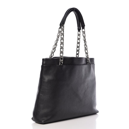Chanel Caviar Large CC Tuck Tote Black 3 of 15