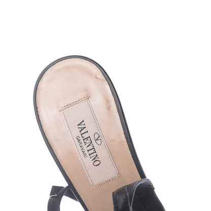 Valentino Garavani Mesh Rockstud Half D'Orsay Slingback 85mm Pumps 38.5 Black 9 of 12
