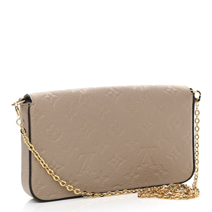 Louis Vuitton Empreinte Pochette Felicie Chain Wallet Tourterelle 3 of 10