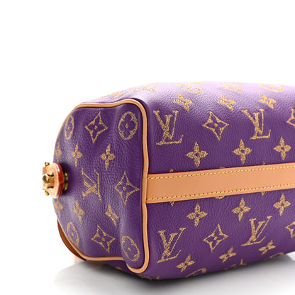 Louis Vuitton Calfskin Monogram Speedy P9 Bandouliere 20  Golden Lotus Purple 9 of 10