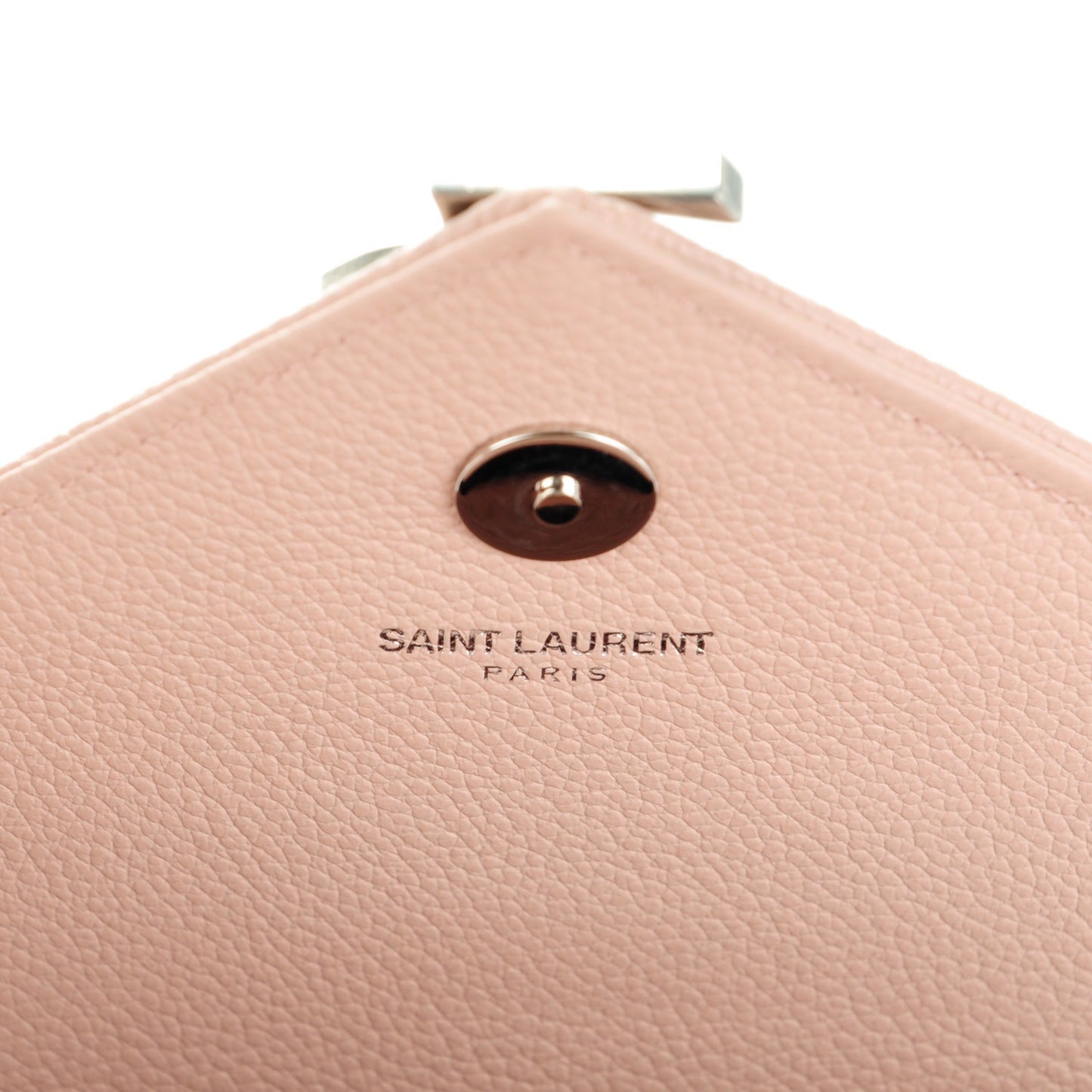 Grained Calfskin Matelassé Chevron Monogram Classic Baby Chain Bag Pale Pink