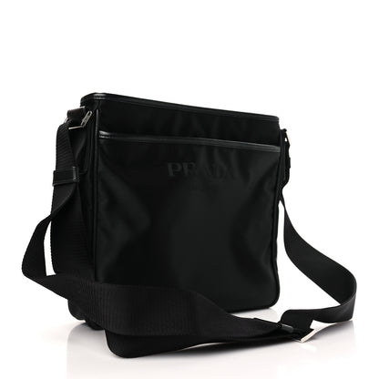Prada Tessuto Nylon Saffiano Messenger Bag Black 3 of 8