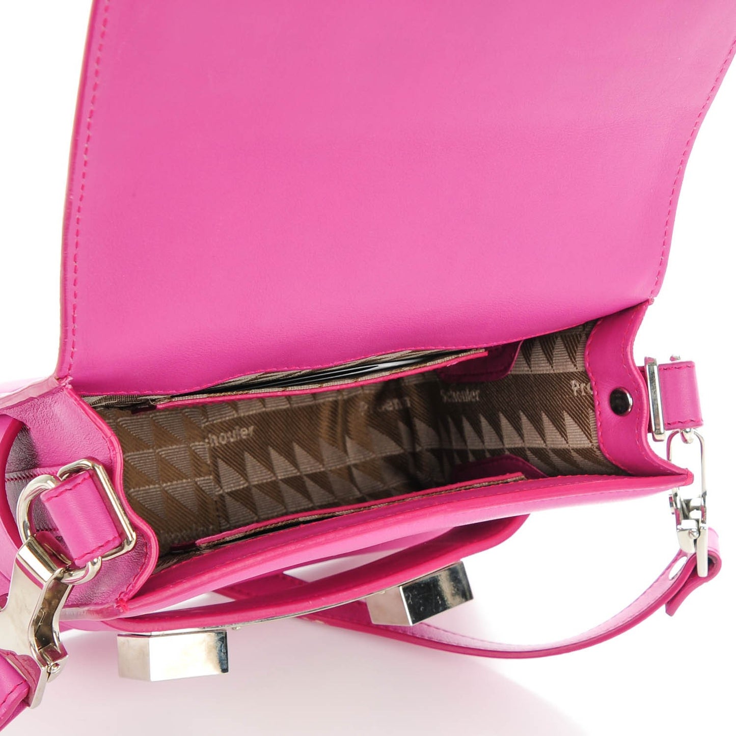 Smooth Calfskin Tiny PS11 Classic Shoulder Bag Fuxia