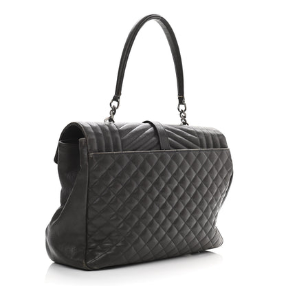 Saint Laurent Sheepskin Tri-quilt Monogram Large College Satchel Black 4 of 20