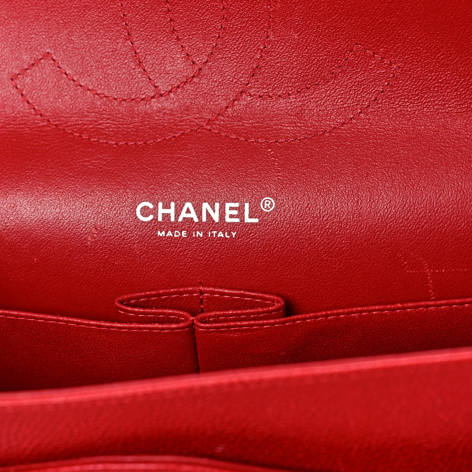 Chanel Caviar Quilted Jumbo Double Flap Red 6 of 10