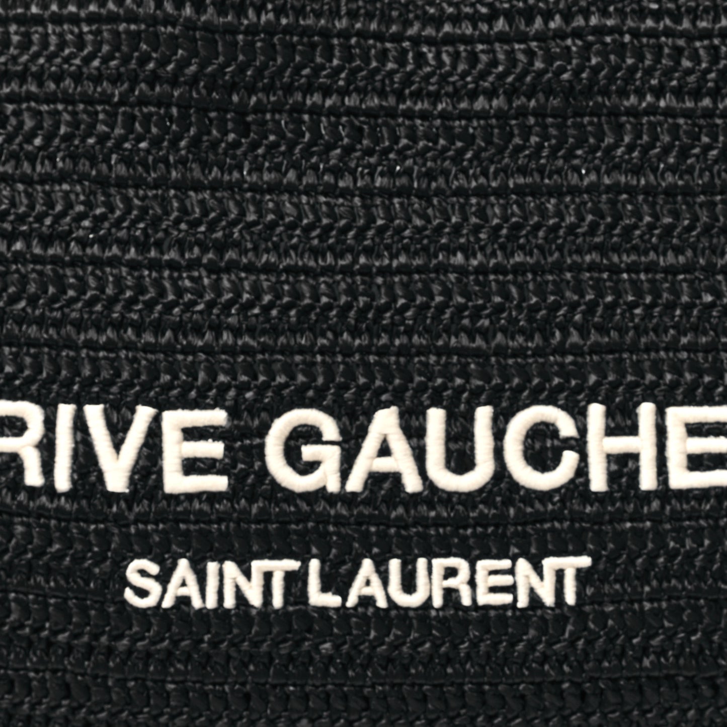 Raffia Rive Gauche Tote Black