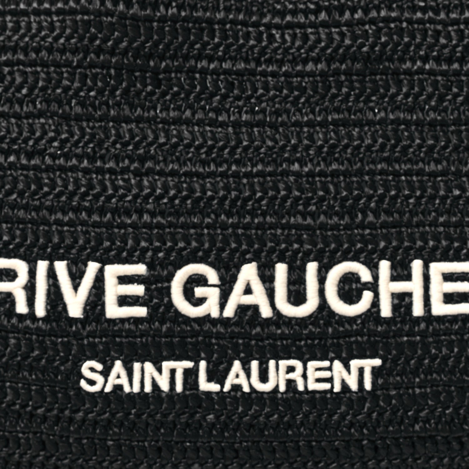 Saint Laurent Raffia Rive Gauche Tote Black 8 of 12