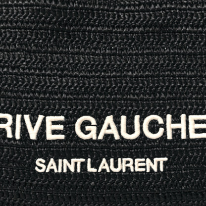 Saint Laurent Raffia Rive Gauche Tote Black 8 of 12
