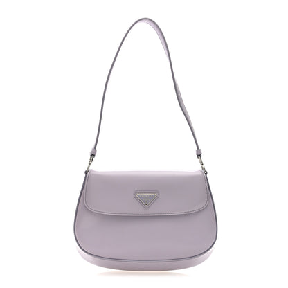 Prada Spazzolato Cleo Flap Shoulder Bag Fiordaliso 1 of 9