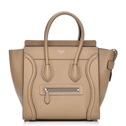Celine Drummed Calfskin Micro Luggage Dune 1 of 9