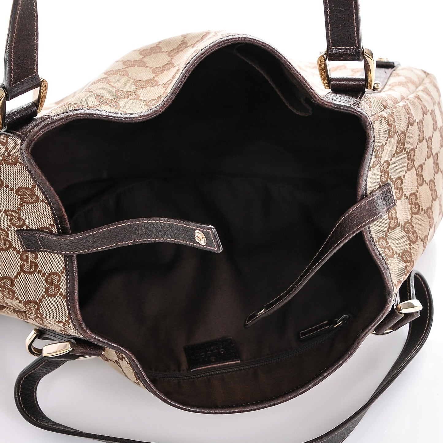 Monogram Medium Abbey Shoulder Bag Dark Brown