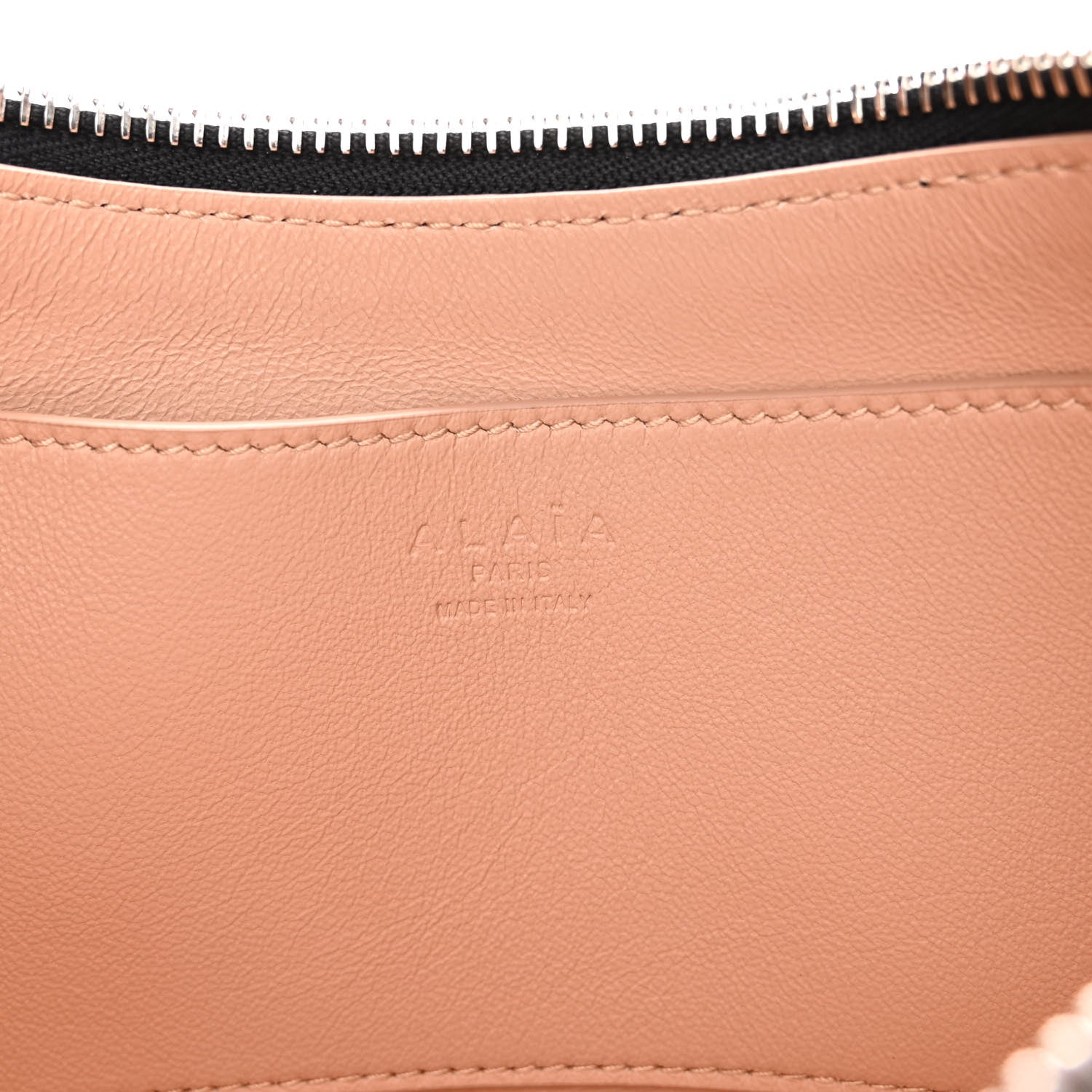 Alaia Calfskin Studded Chain Demi Lune Bag Black 6 of 9