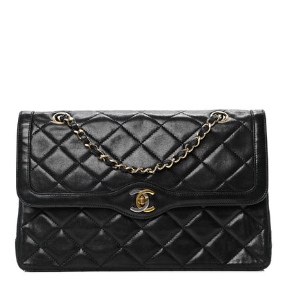 Chanel Lambskin Quilted Medium Double Flap Black 1 of 7