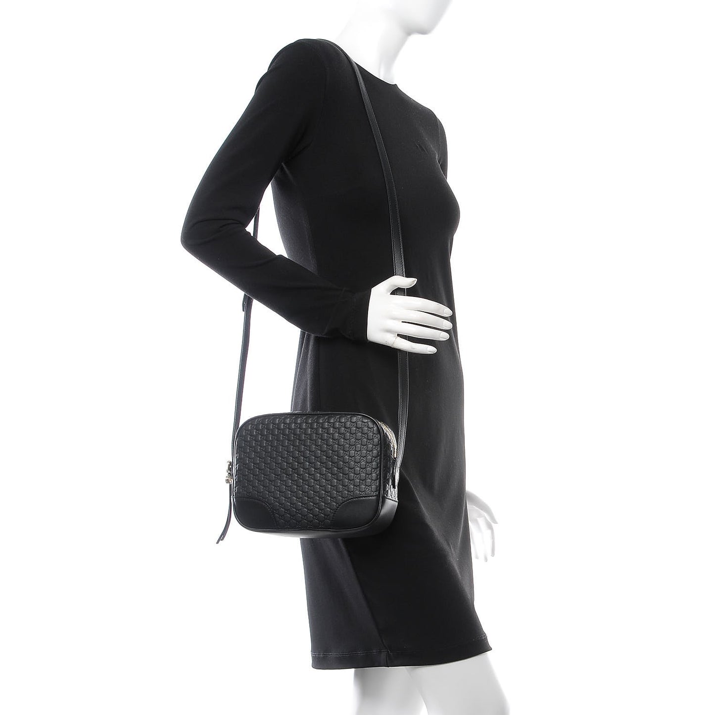 Microguccissima Mini Bree Messenger Bag Black