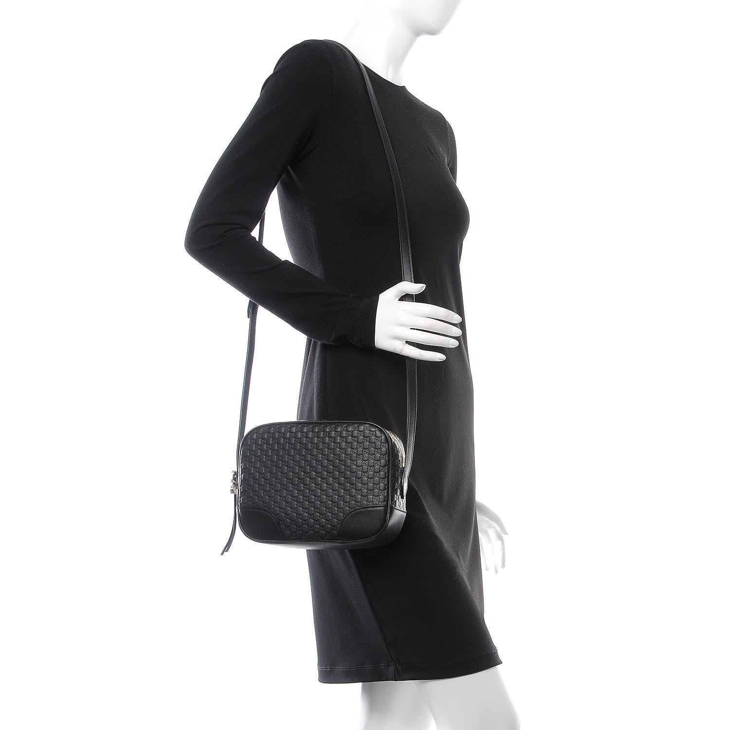 Gucci Microguccissima Mini Bree Messenger Bag Black 2 of 7