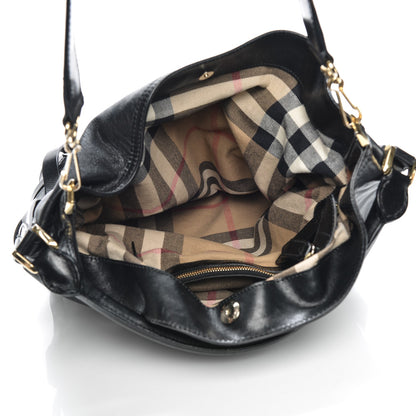 Burberry Soft Lambskin Bridle Calfskin Medium Gosford Hobo Black 5 of 11