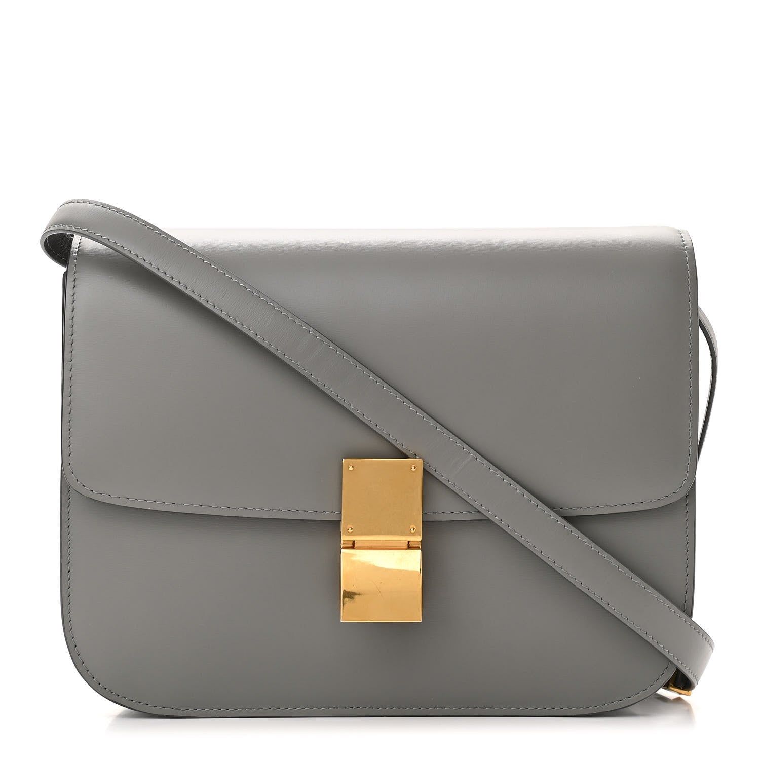 Celine Box Calfskin Medium Classic Box Flap Bag Zinc 1 of 11