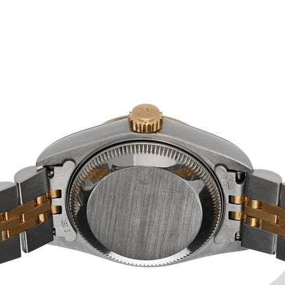 Rolex Stainless Steel 18K Yellow Gold Diamond 26mm Oyster Perpetual Datejust Watch Champagne 69173 4 of 4