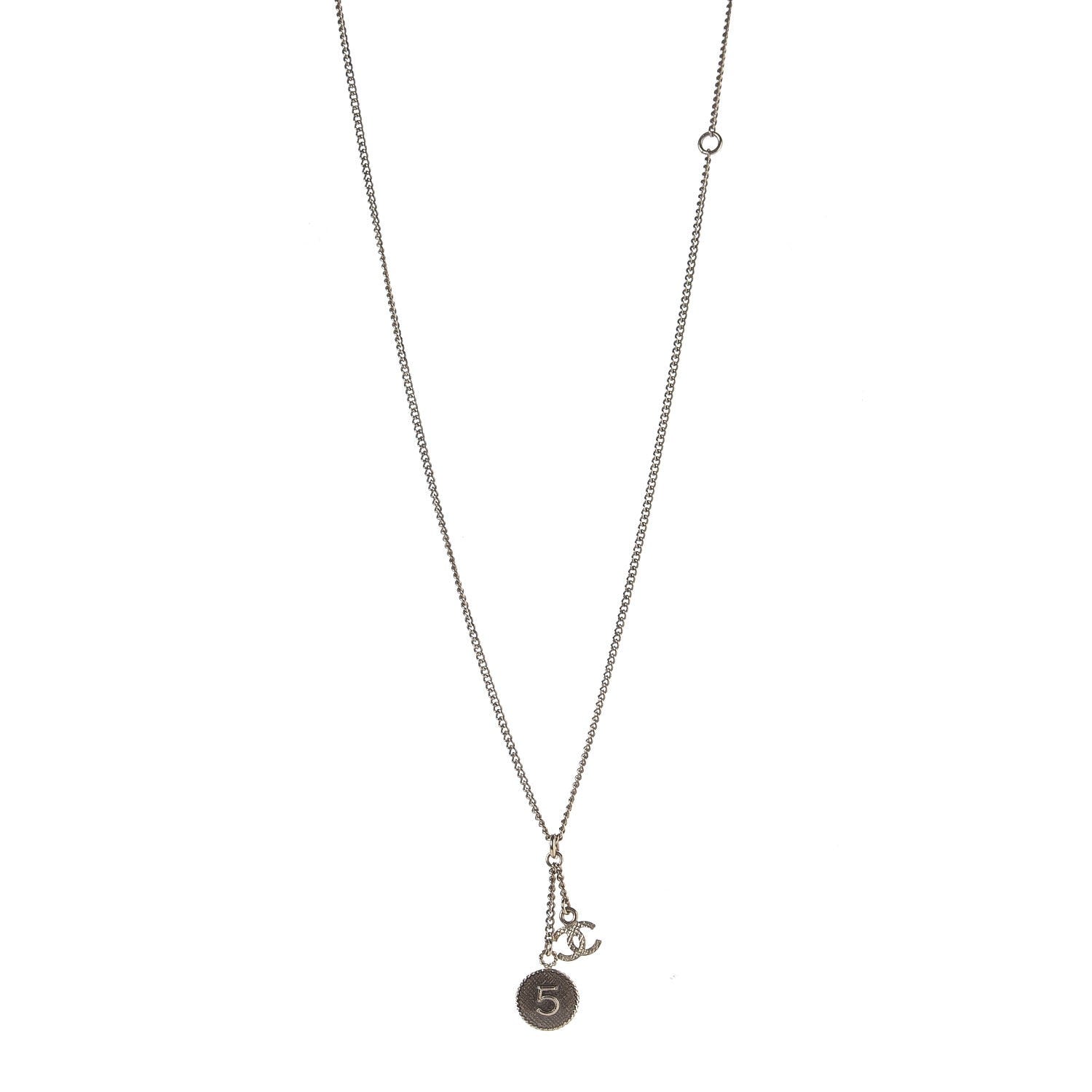 Chanel No 5 CC Necklace Gold 1 of 7