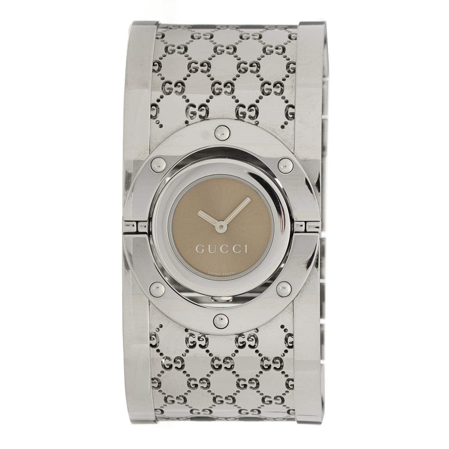 Stainless Steel 33mm Twirl Quartz Watch Brown