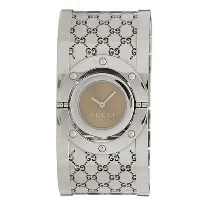 Gucci Stainless Steel 33mm Twirl Quartz Watch Brown 1 of 5