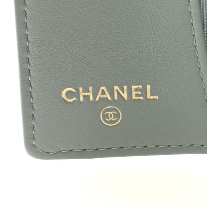 Chanel Caviar Quilted Classic 4 Key Holder Wallet Grey 6 of 9