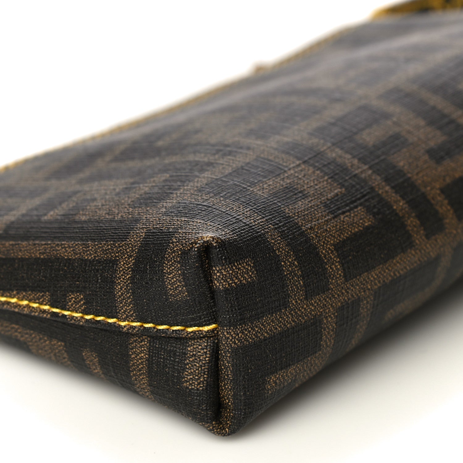 Fendi Zucca Spalmati Pochette Tobacco Giallo 10 of 11