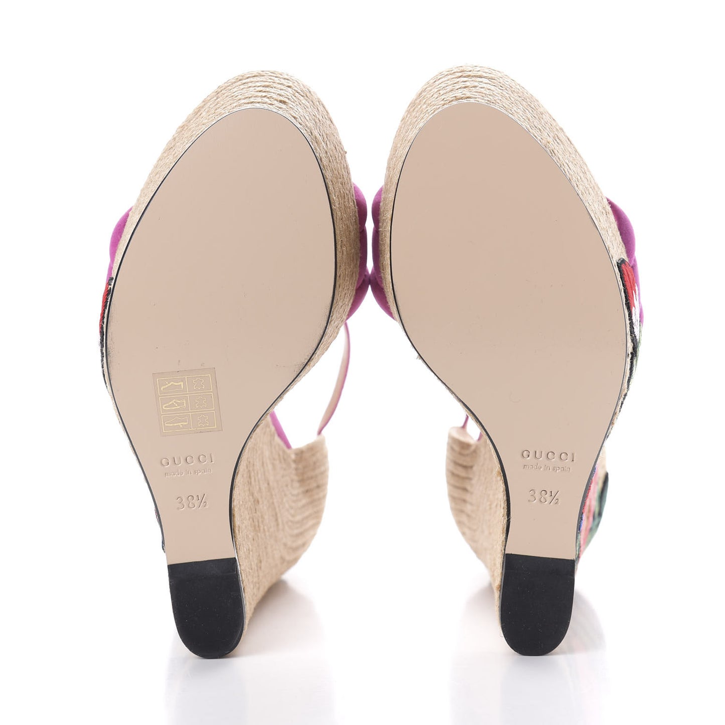 Kid Scamosciato Ophelia Espadrille Platform Wedge Sandals 38.5 Rododendro