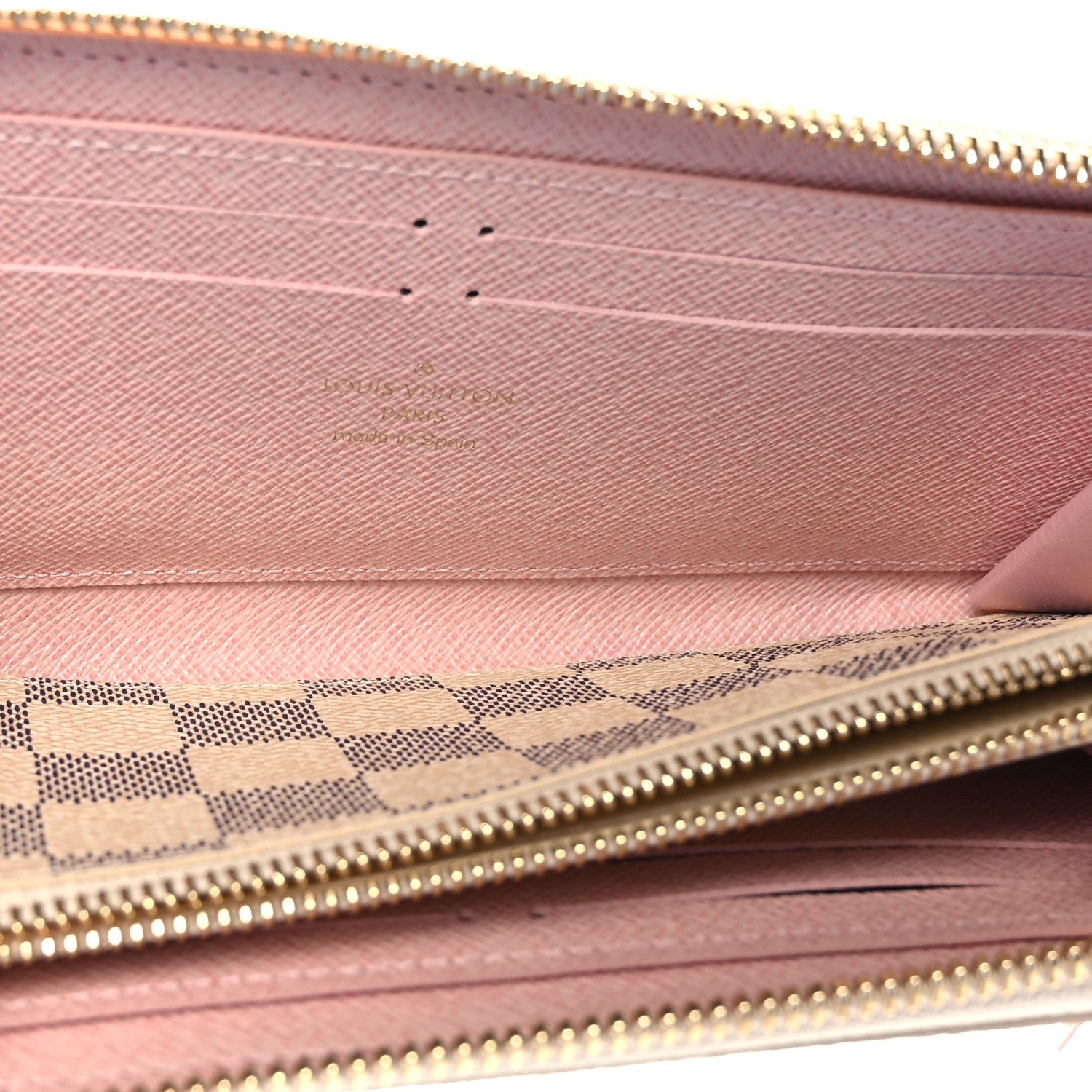 Louis Vuitton Damier Azur Clemence Wallet Rose Ballerine 6 of 8