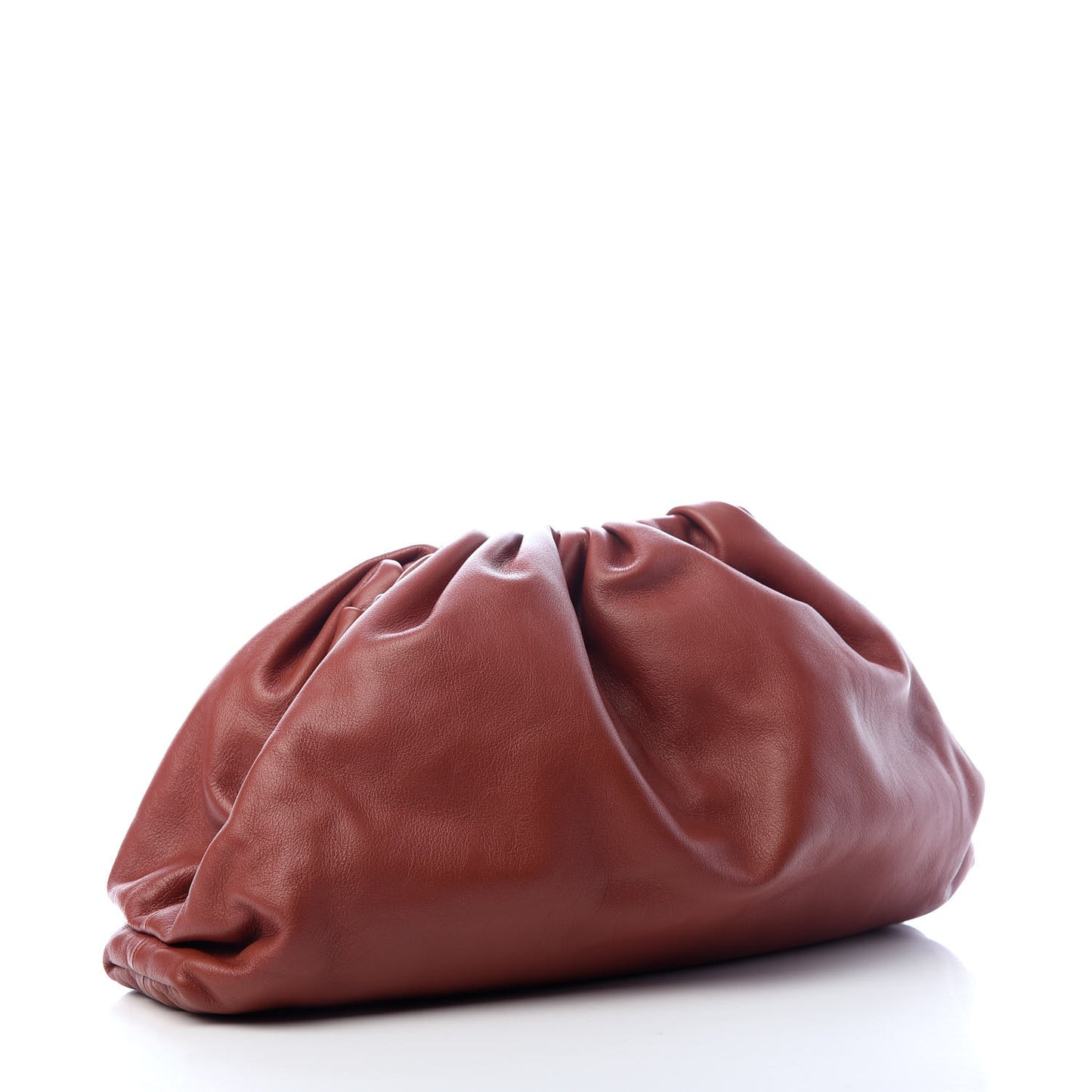 Smooth Butter Calf The Pouch Oversized Clutch Rust