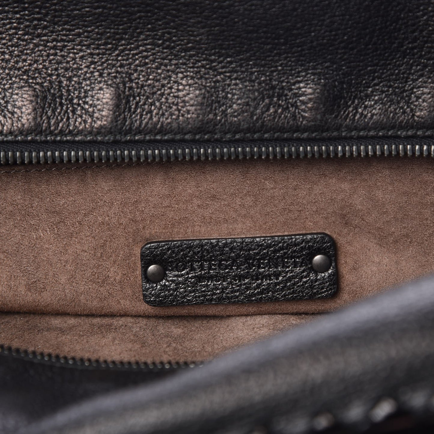 Cervo Intrecciato Brick Tote Black