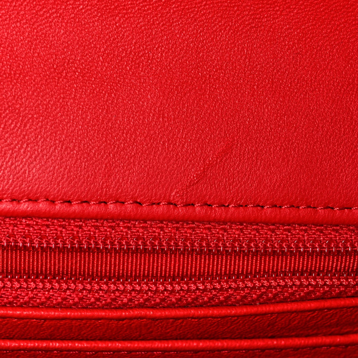 Lambskin Quilted Mini Square Flap Red
